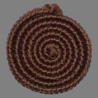 Pelo de lana crespa (trenzado) – Marrón oscuro
