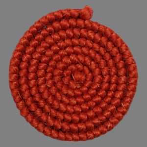 Wollkrepphaar (geflochten) – Orangerot