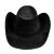 Wyoming Cowboy Hat Black Leather Effect