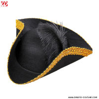 Tricorne en feutre - DÉCORÉ de PLUMES