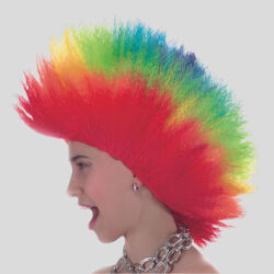 Regenbogen Punk Perücke