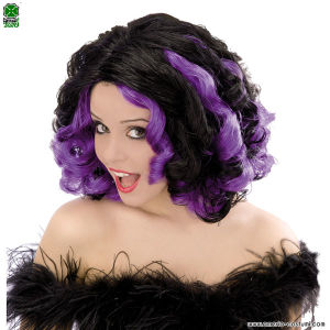 Peluca negra/morada HOT DREAM