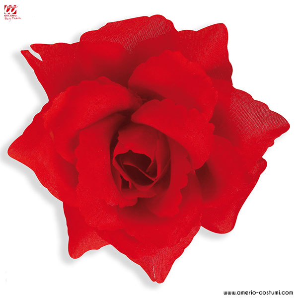 Broche Rose Rouge 10 cm