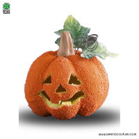Wrinkled pumpkin with light 12 cm