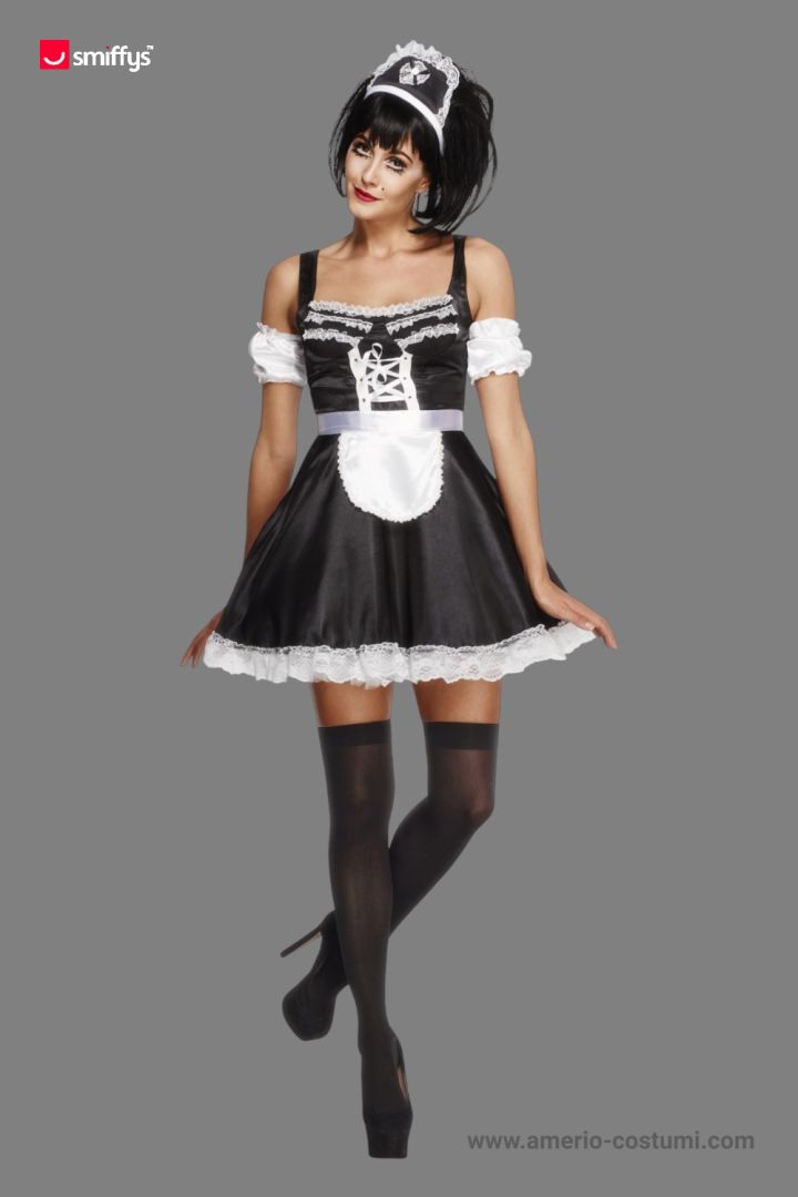 Sexy mesh 'FLIRTY FRENCH MAID' 5- delig lingerie setje Sexy mesh 'FLIRTY FRENCH MAID' 5- delig lingerie setje