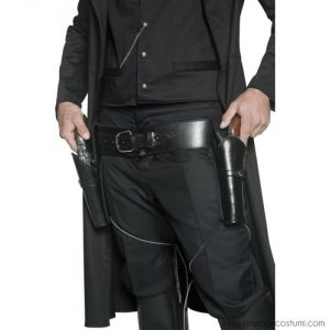 2 HOLSTERS AND BELT - BLACK
