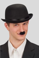 Luxury Black Wool Felt Bowler Hat