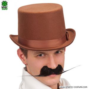 CYLINDRE DE LUXE MARRON EN FEUTRE DE LAINE - 13 cm