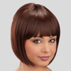 Perruque aspect naturel BOB MARRON