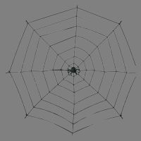 Pânză de păianjen din chenille cu păianjen – 200 cm