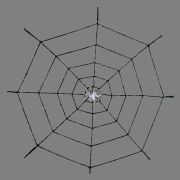 Spinnennetz aus Chenille mit Spinne – 100 cm