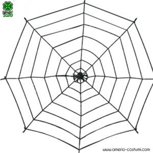 Spinnennetz aus Chenille mit Spinne - 100 cm