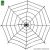 Spinnennetz aus Chenille mit Spinne – 100 cm