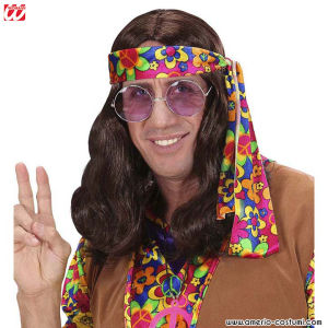 Brown Hippie Dude Wig