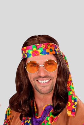 Peluca Castaña Hippie Dude