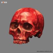Crânio Vermelho Sangue em resina