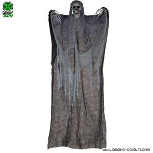 Hanging skeleton with black and gray tunic 180 cm