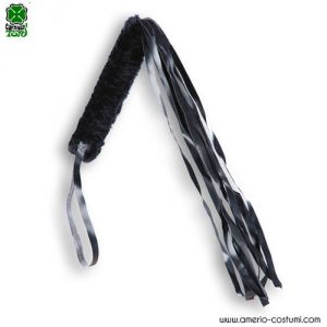 Peitsche mit Plüschgriff und Fransen - 50 cm