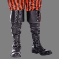 Cubrebotas con tachuelas y cordones Negro