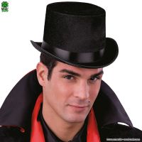 Black top hat in velvet 
