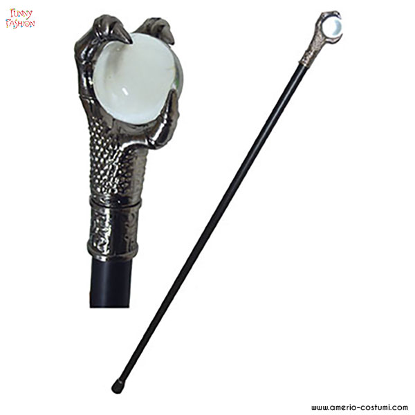 Walking cane with transparent sphere