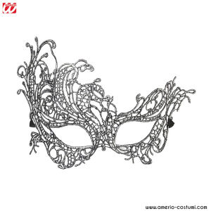 ANTIQUE SILVER BAROQUE LACE EYEMASK