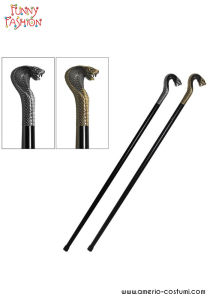 Snake cane in metal