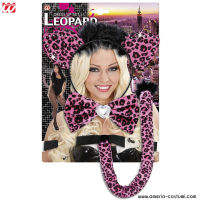 Conjunto Fantasia Leopardo Rosa