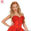 Sequin and Lace Corset - RED