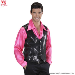 Gilet à paillettes pour homme - Noir