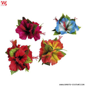 Grampo de cabelo com 3 FLORES DE HIBISCO