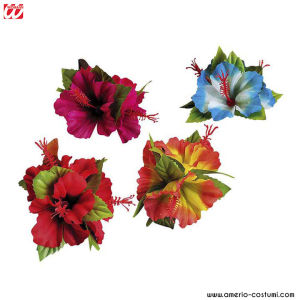 
Hair clip with 3 hibiscus flowers