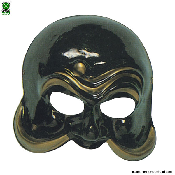 Schwarze und Goldene Harlekin-Diener-Maske