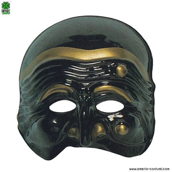 Black and Gold Brighella Mask