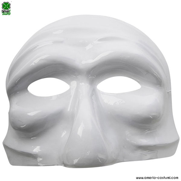 Weiße Pulcinella Maske