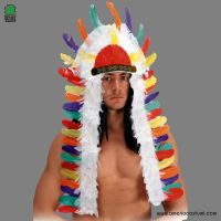 Diadema de penas longo