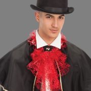 Jabot de encaje rojo