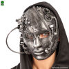 Silberne Steampunk-Gesichtsmaske