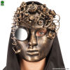 Gold Steampunk Face Mask with Mirror