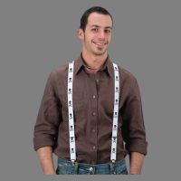 White Suspenders with skulls