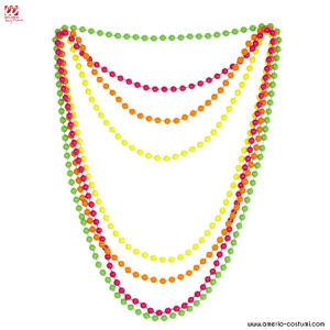 Cf. 4 COLLARES DE CUENTAS FLUORESCENTES