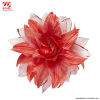 Molletta per capelli con Fiore con glitter Rosso
