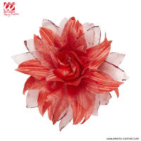 Molletta per capelli con Fiore con glitter Rosso