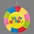 Pinata ronde Happy Birthday