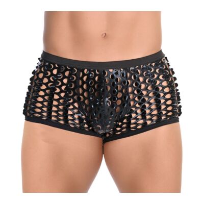 Black Perforated Fetish Boxer