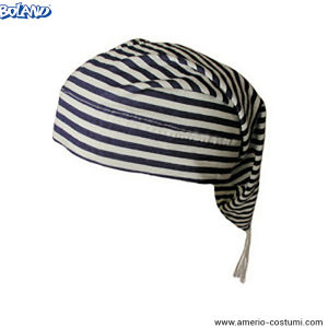 Cappello da notte a righe Blu Bianco