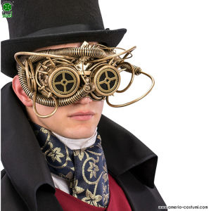 Goldene Steampunk-Maske