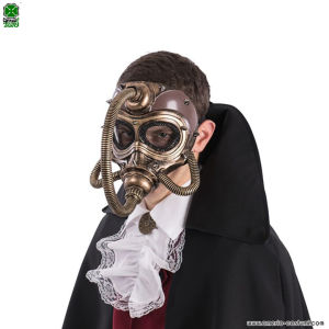 Goldene Steampunk-Gesichtsmaske