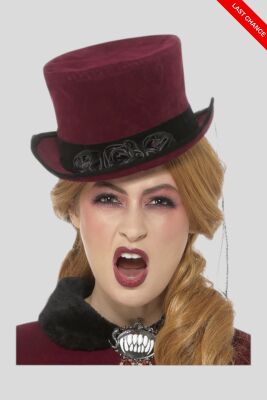 Chapeau Vampiress Victorienne – Bordeaux