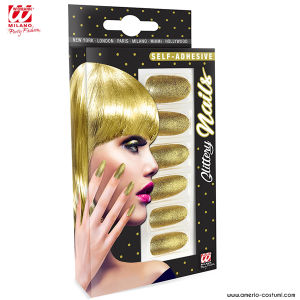 Cf. 12 SELF-ADHESIVE NAILS - IRIDESCENT GOLD